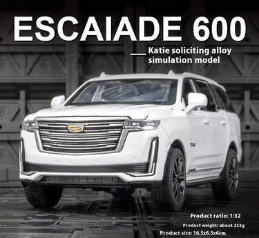 1:24 Diecast Cadillac Escalade 600 Simulation Model